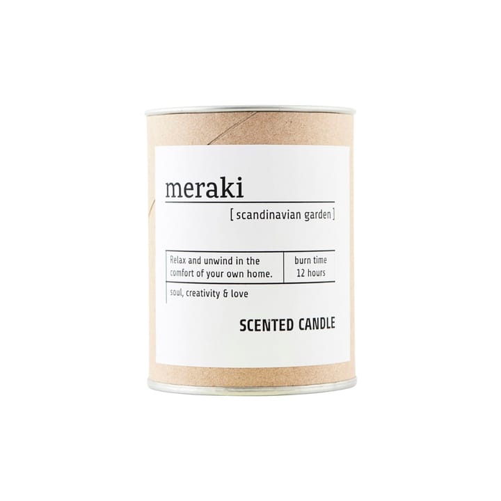 Meraki doftljus brunt glas 12 timmar - Scandinavian garden - Meraki