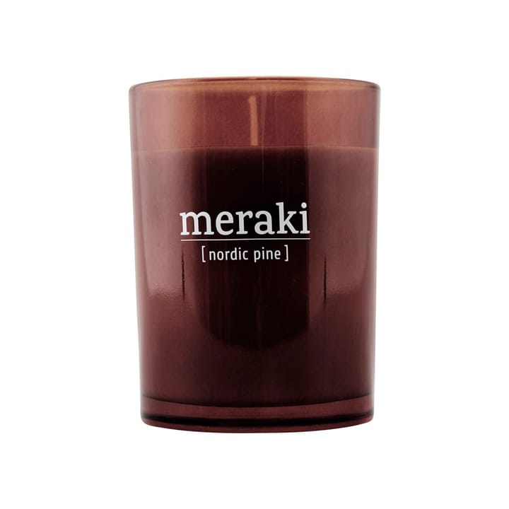 Meraki doftljus brunt glas 35 timmar - Nordic pine - Meraki