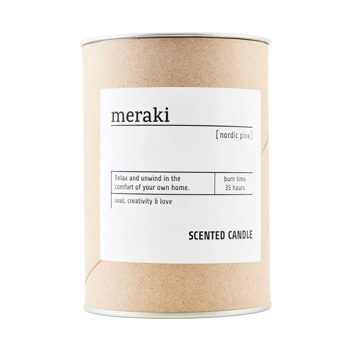 Meraki doftljus brunt glas 35 timmar, Nordic pine Meraki