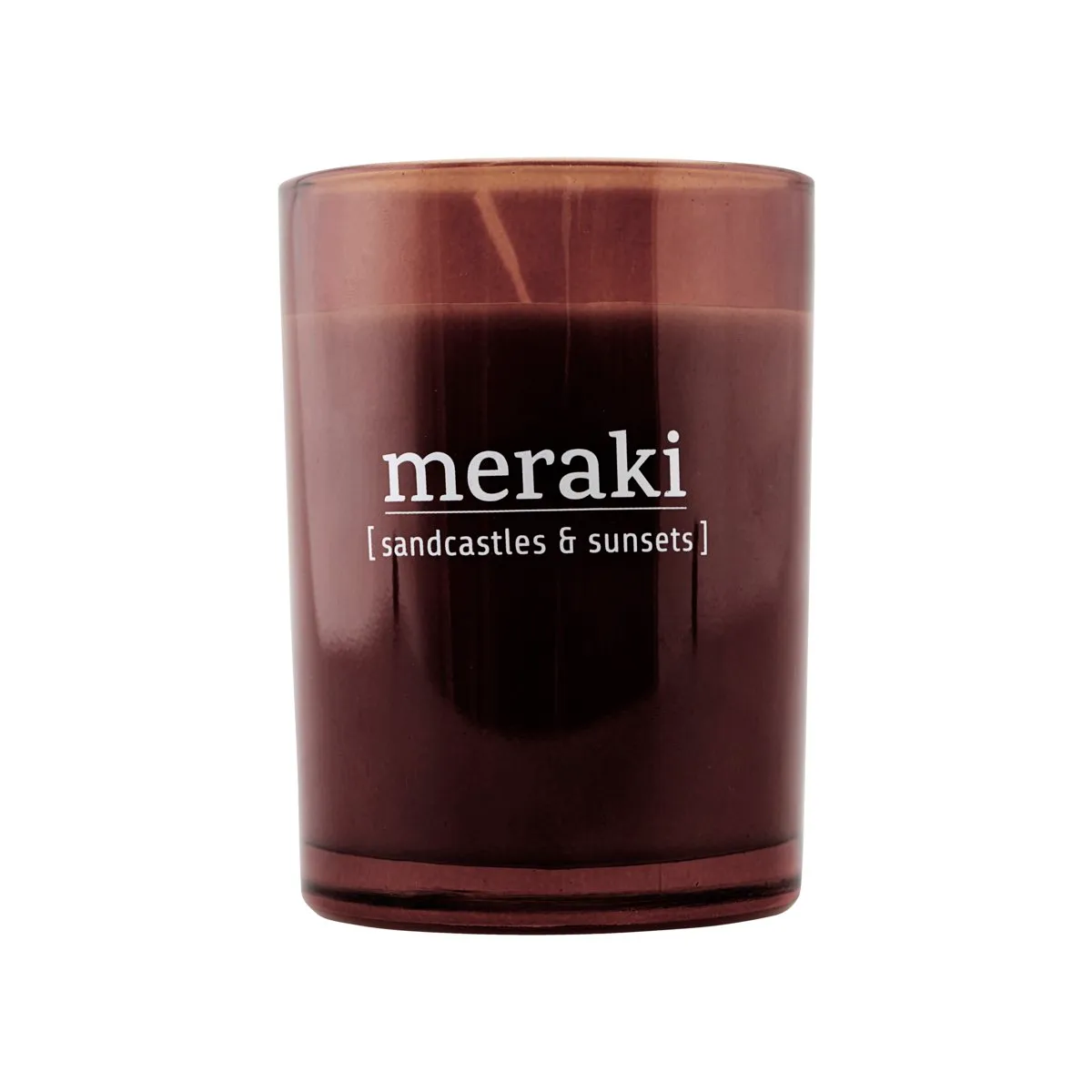 Meraki doftljus brunt glas 35 timmar, Sandcastles & sunsets Meraki