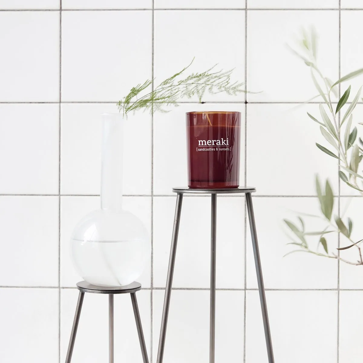 Meraki doftljus brunt glas 35 timmar, Sandcastles & sunsets Meraki