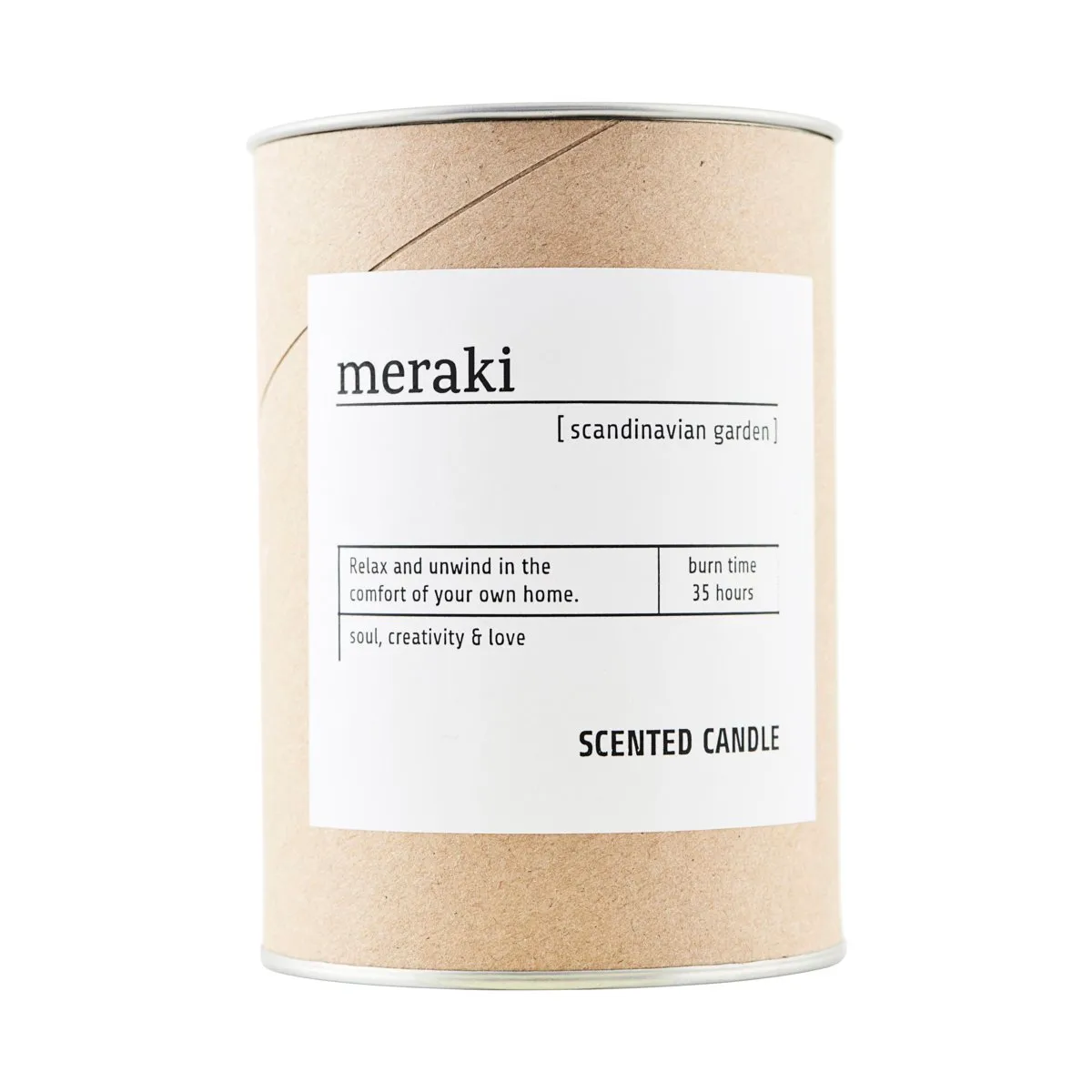 Meraki doftljus brunt glas 35 timmar, Scandinavian garden Meraki