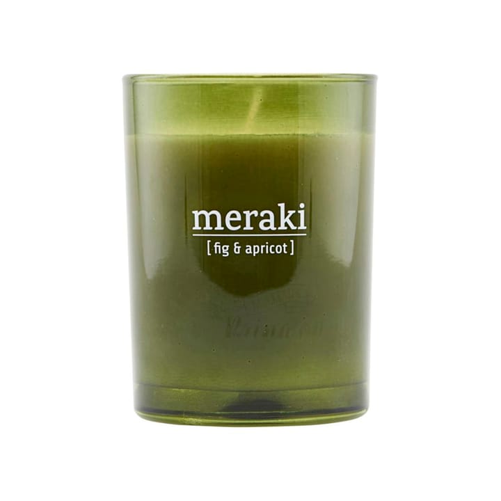 Meraki doftljus grönt glas 35 timmar - Fig-apricot - Meraki
