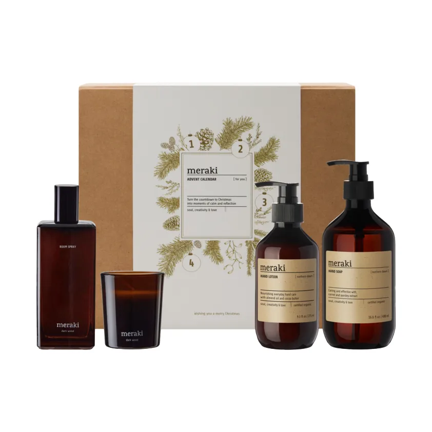Meraki gåvoset-adventskalender, Dark wood, Northern dawn Meraki