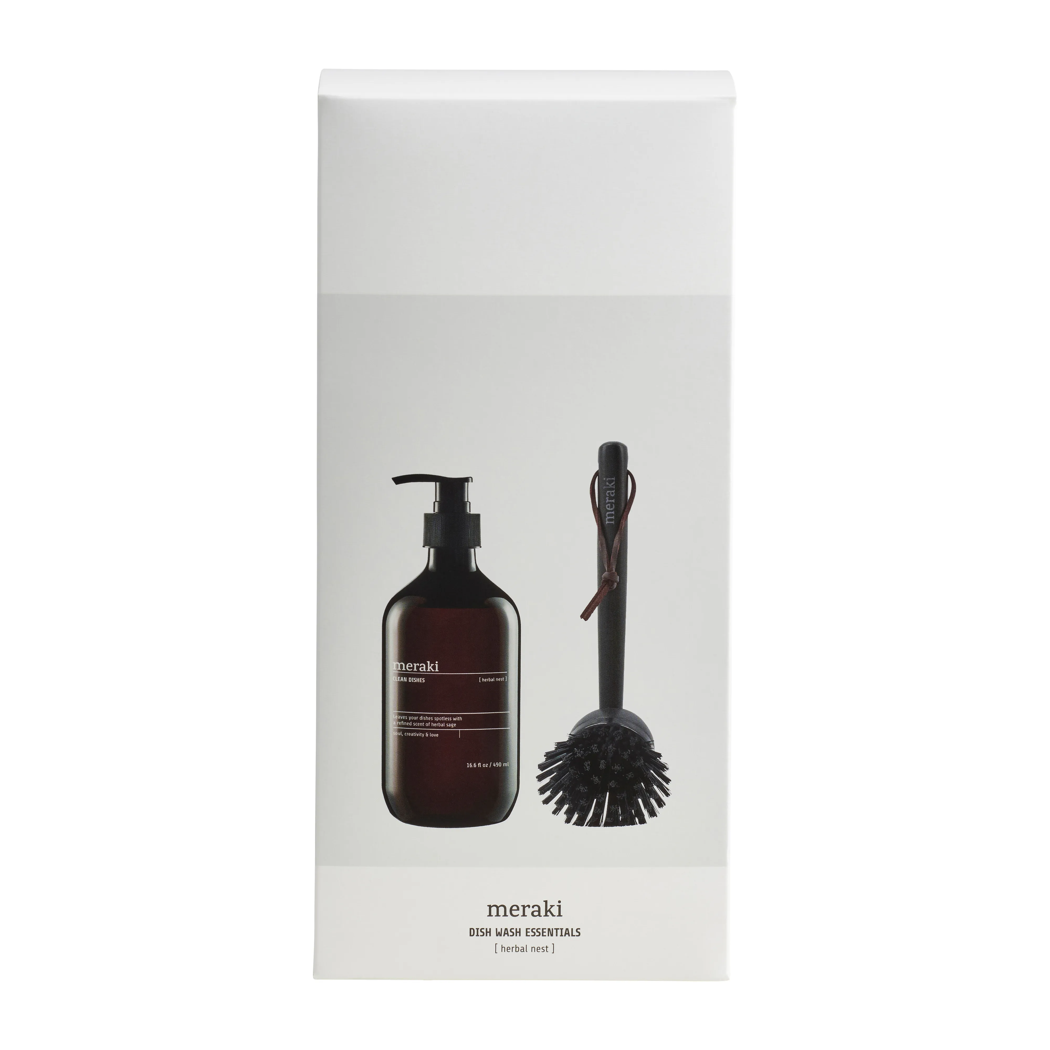 Meraki gåvoset diskmedel och diskborste, Herbal nest