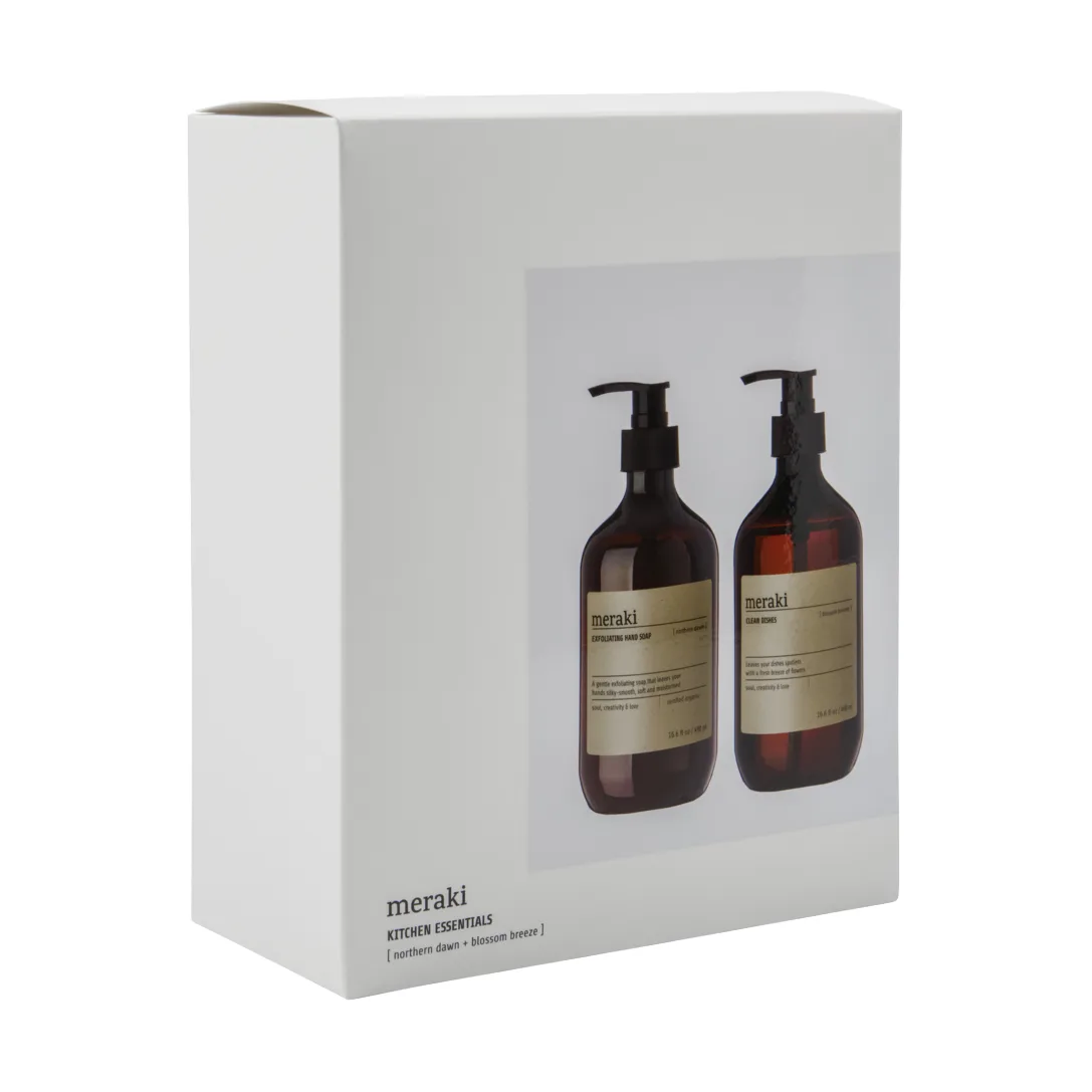 Meraki gåvoset handtvål och diskmedel, Exfoliating Northern star, Blossom breeze Meraki