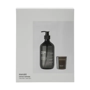 Meraki gåvoset handtvål och doftljus - Deep valley-Amber dust - Meraki