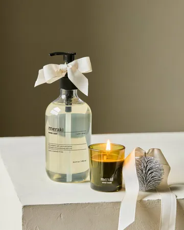 Meraki gåvoset handtvål och doftljus - Winter whisp, winter woods - Meraki