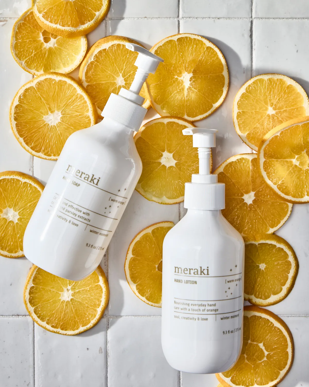 Meraki gåvoset, handtvål och handlotion, Warm orange Meraki