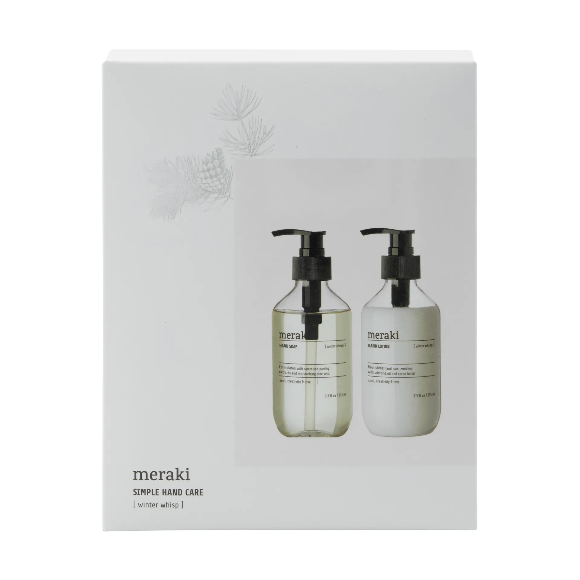 Meraki gåvoset, handtvål och handlotion, Winter whisp Meraki