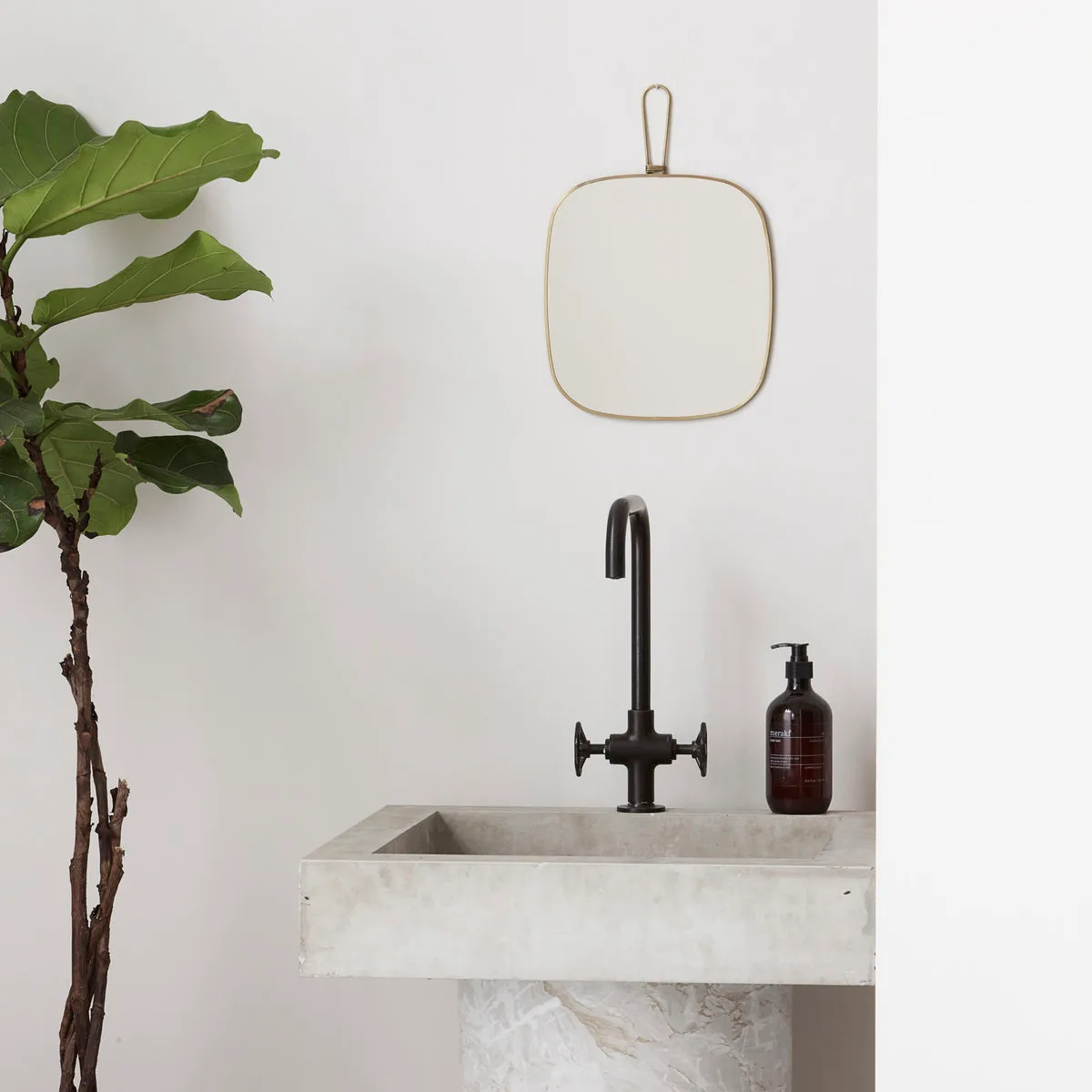 Meraki spegel 26x28 cm, Mässing Meraki