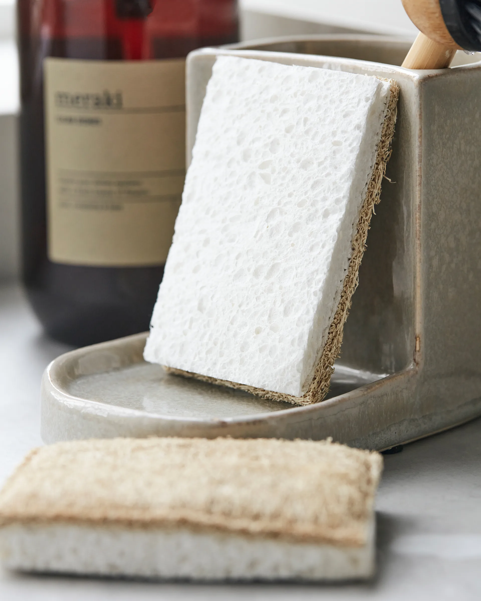 Reseda rengöringssvamp 2-pack, Natur Meraki