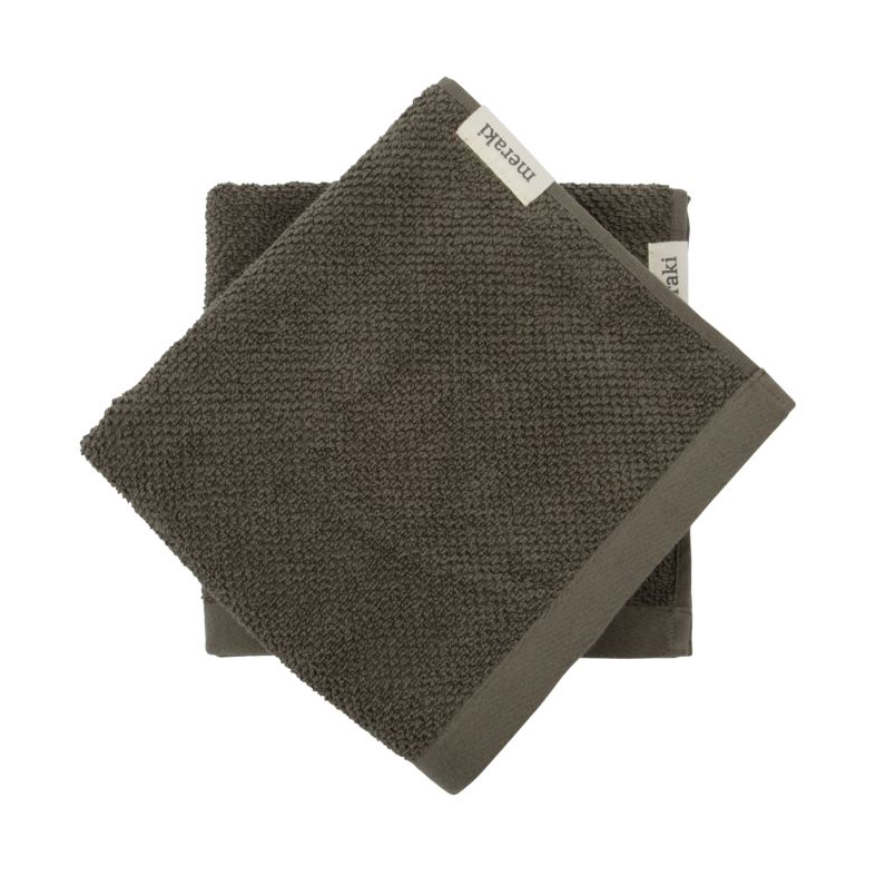 Meraki Solid handduk 50x100 cm 2-pack Army | Skandinavisk Design | Badlakan | Grön