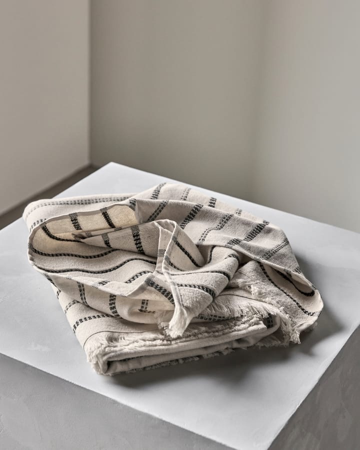 True badlakan, Off-White-svart, 70x140 cm Meraki