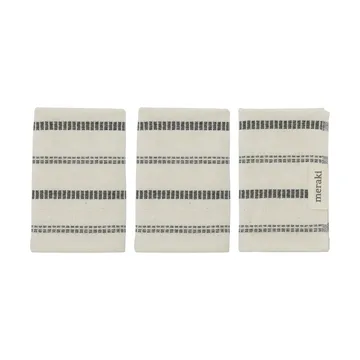 True tvättlapp 3 delar - Off-White-svart - Meraki