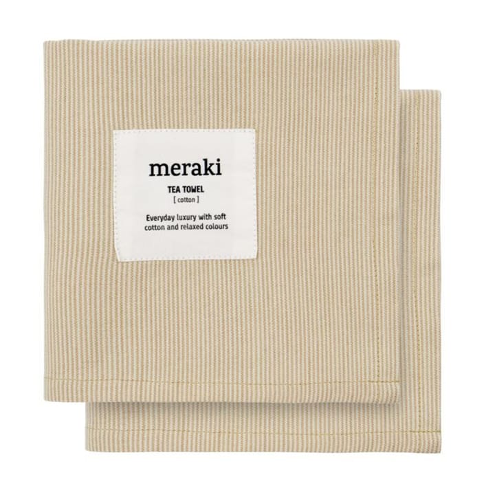 Verum kökshandduk 55x75 cm 2-pack - Off white-safari - Meraki