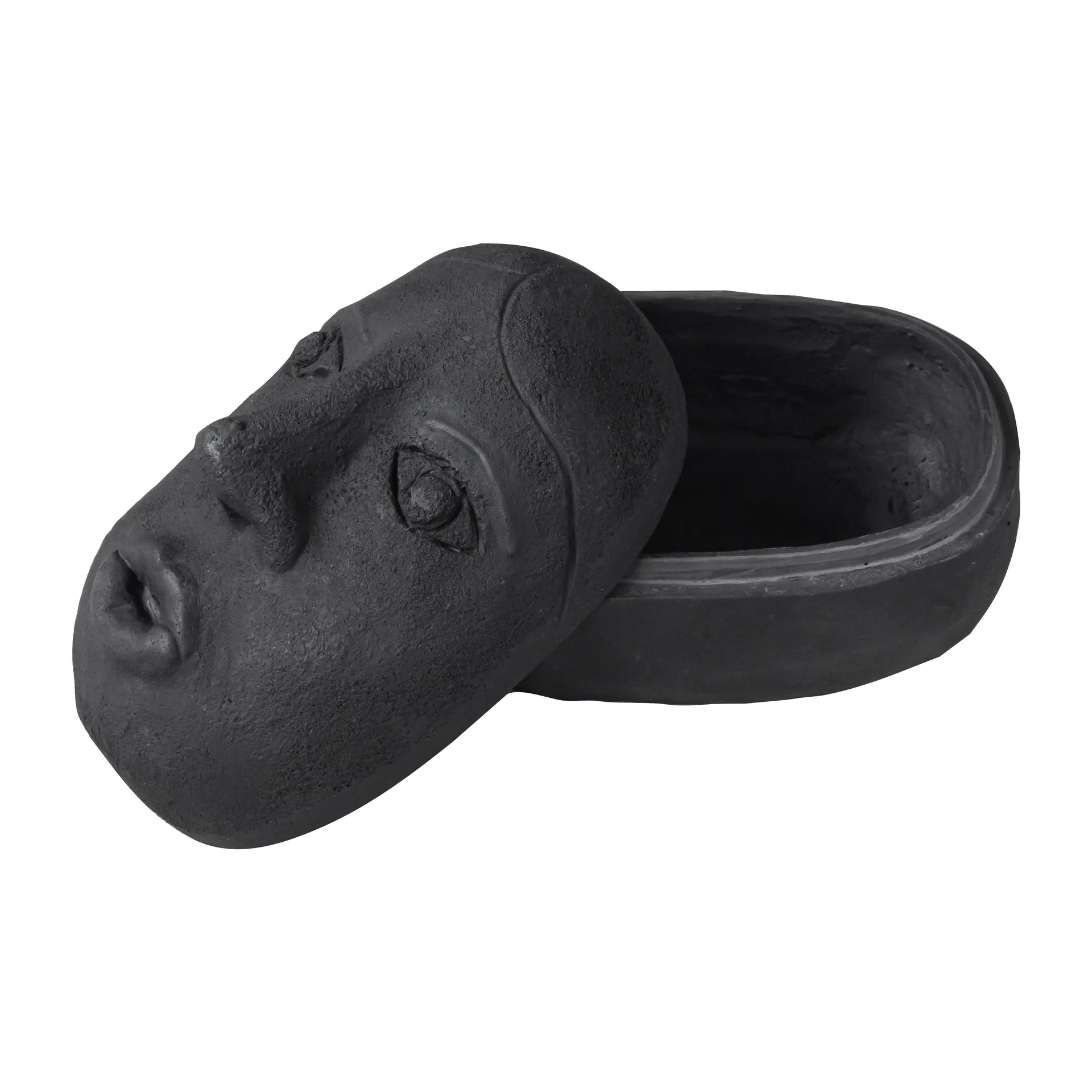 Art piece face burk 9x12 cm, Black Mette Ditmer