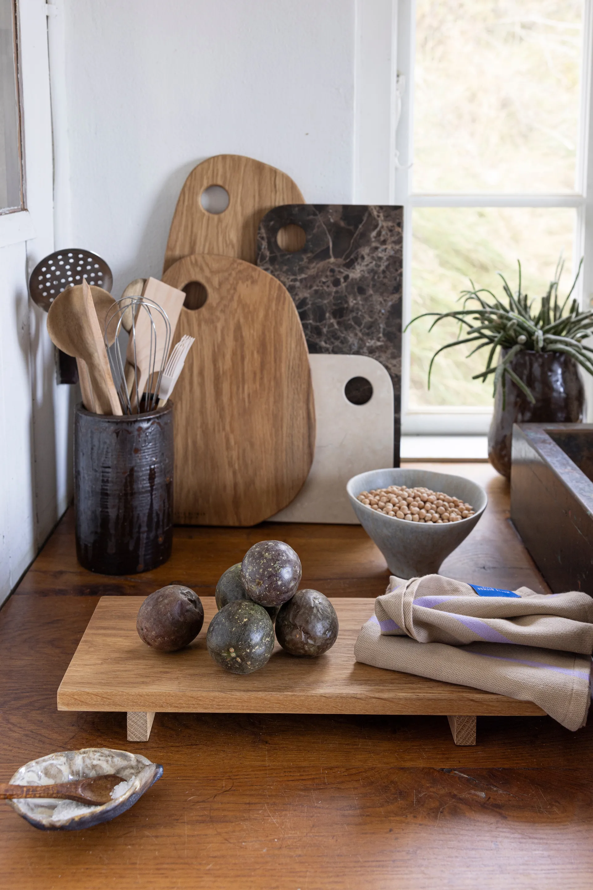 Authentic serveringsbricka, Natural, 15x36 cm Mette Ditmer