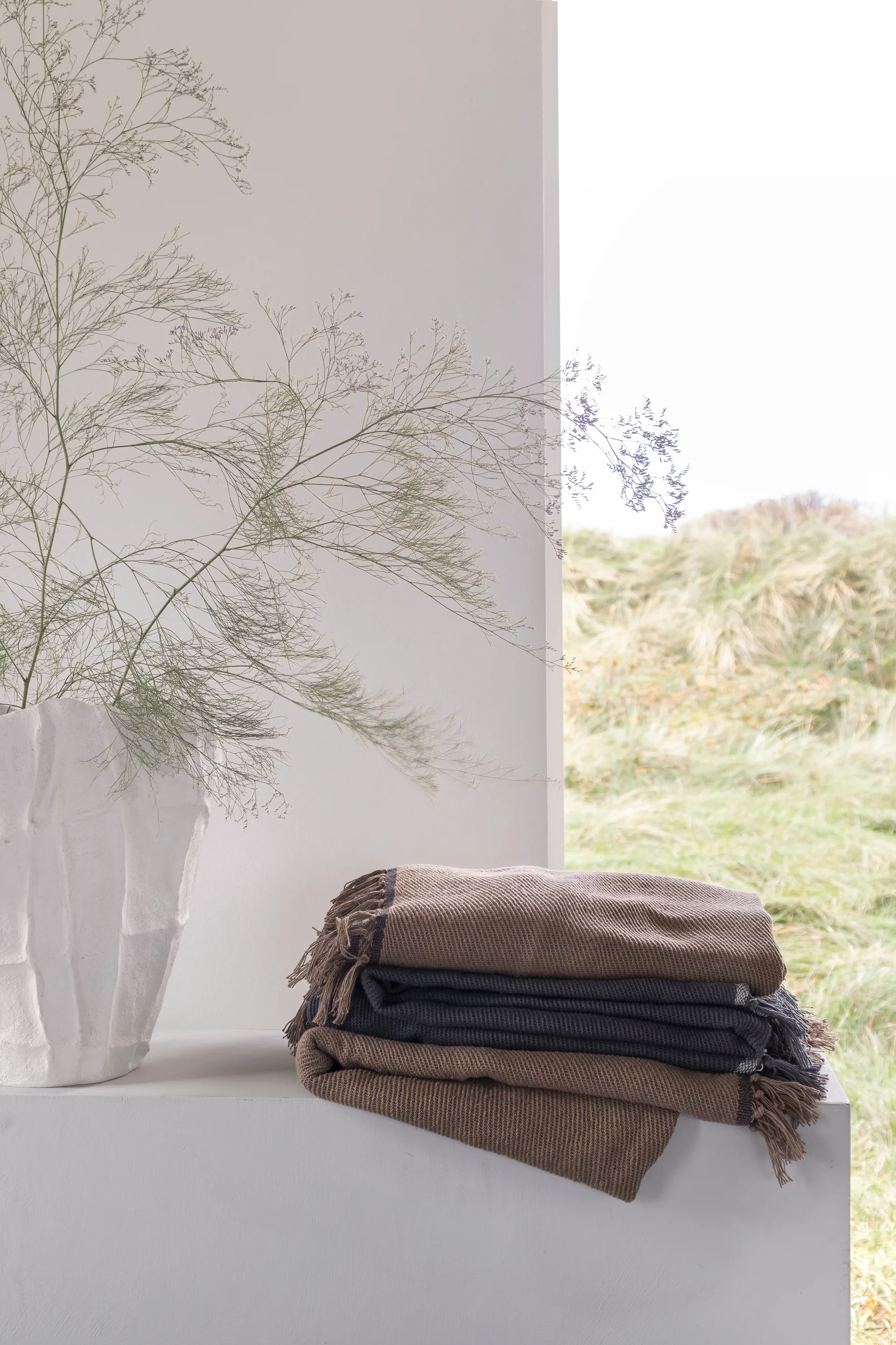 Bohemia pläd 125x180 cm, Taupe Mette Ditmer