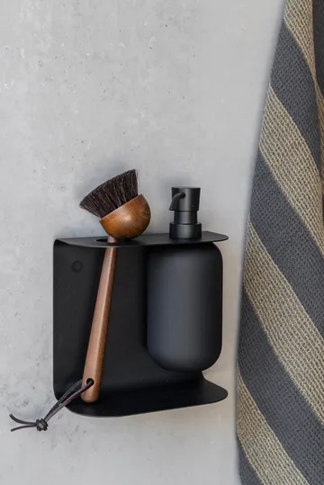 Carry vägghängd hållare dubbel - Black - Mette Ditmer