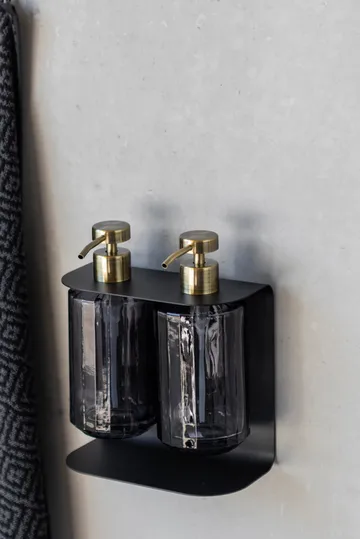 Carry vägghängd hållare dubbel - Black - Mette Ditmer
