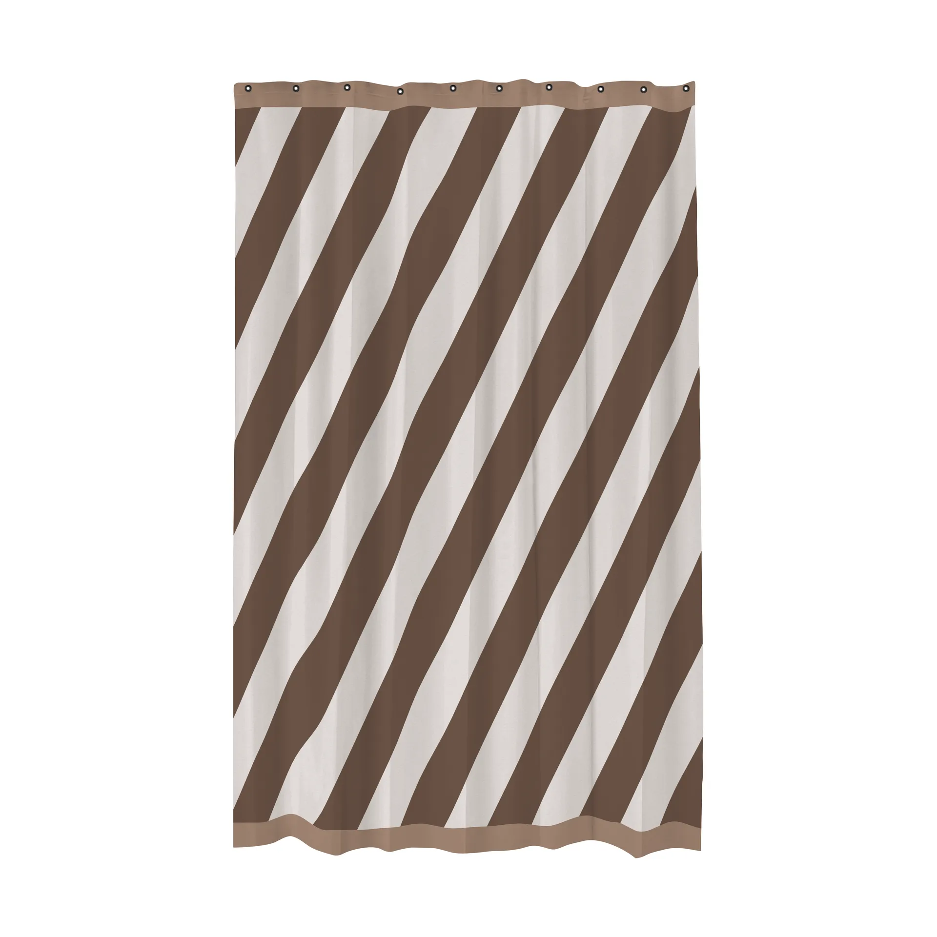 Diagonal duschdraperi 150x200 cm, Chocolate Mette Ditmer