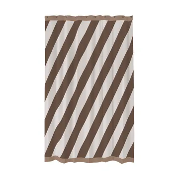 Diagonal duschdraperi 150x200 cm - Chocolate - Mette Ditmer