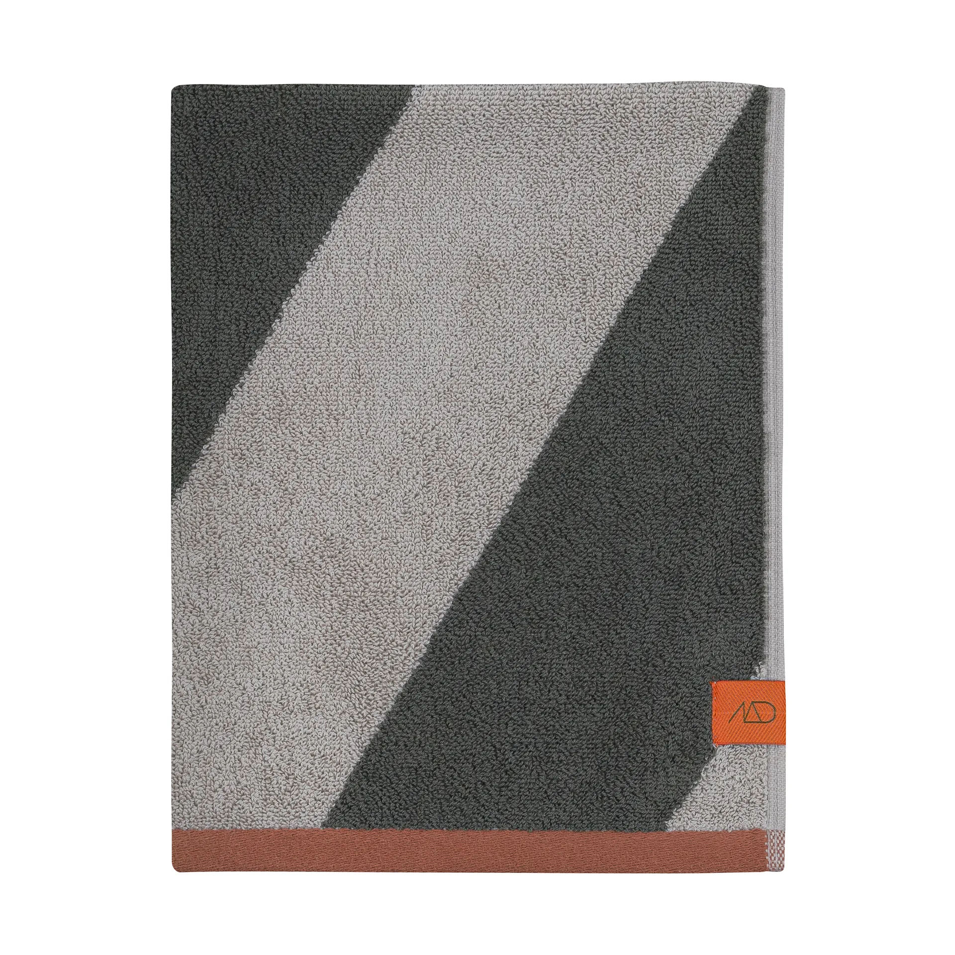 Diagonal handduk, Dark olive, 70x133 cm Mette Ditmer