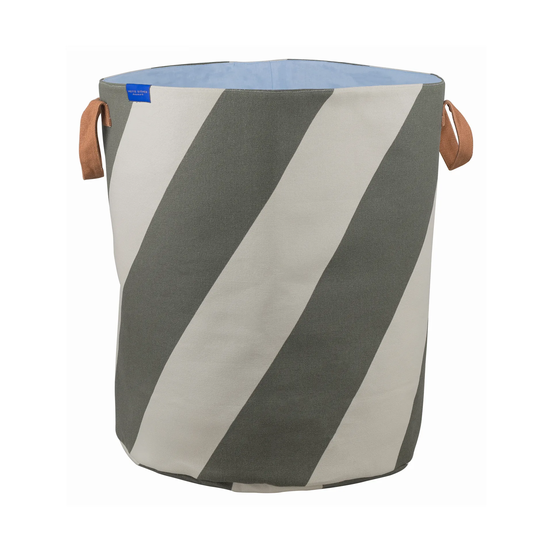 Diagonal tvättkorg Ø40x50 cm, Dark olive-sand Mette Ditmer