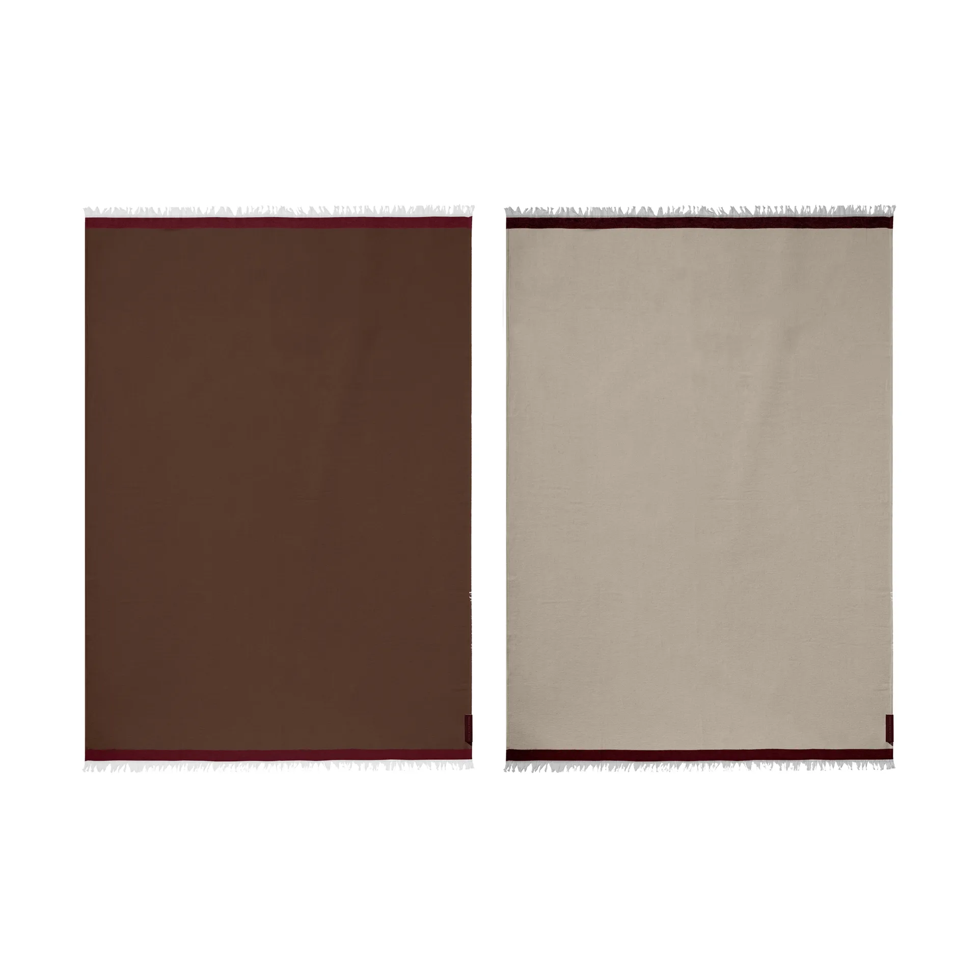 Duet pläd, Brown-Beige (brun-beige), 130x175 cm Mette Ditmer
