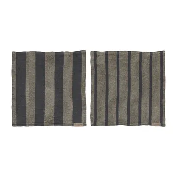 Elvira disktrasa 33x33 cm 2-pack - Dark grey - Mette Ditmer