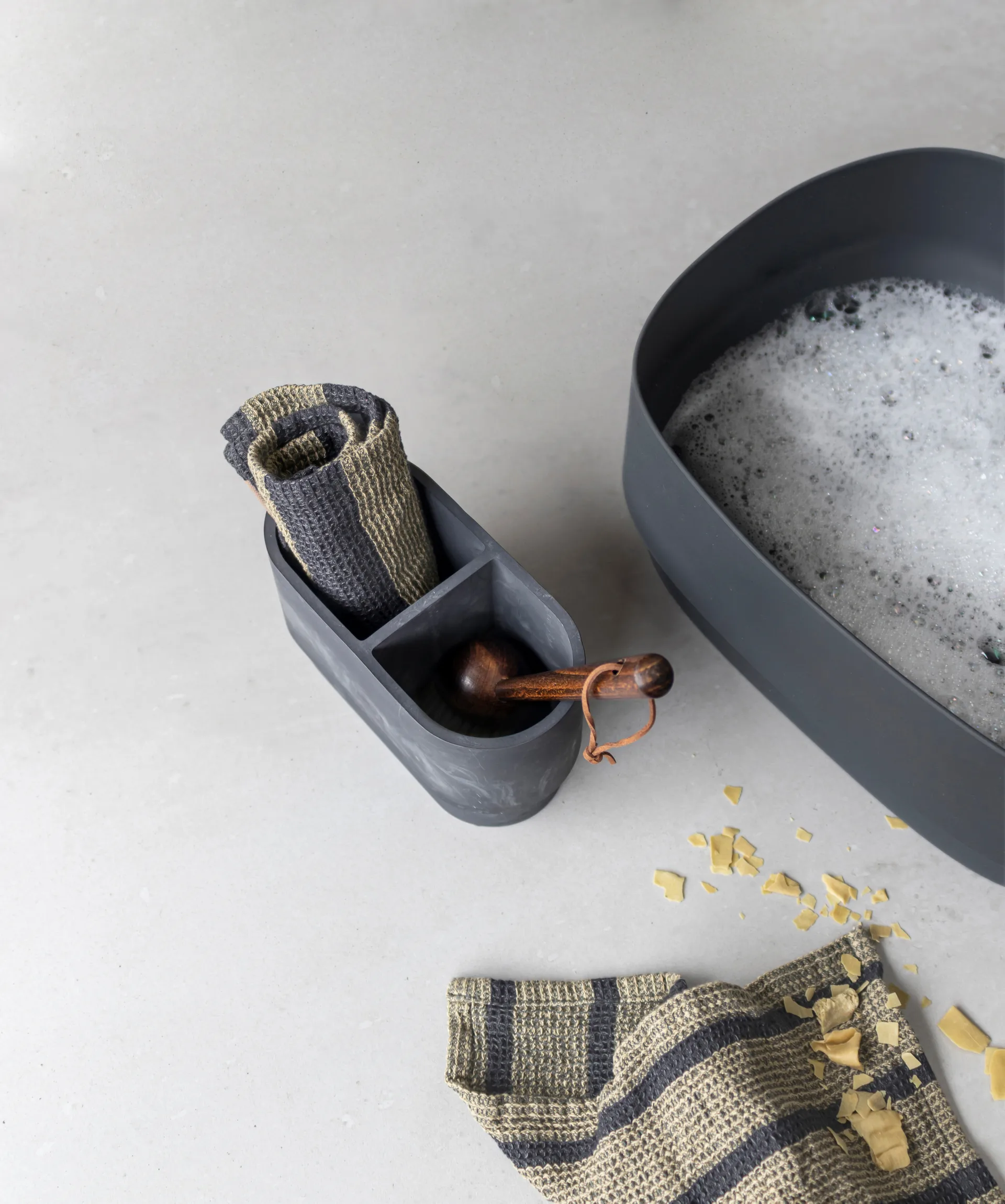 Elvira disktrasa 33x33 cm 2-pack, Dark grey Mette Ditmer