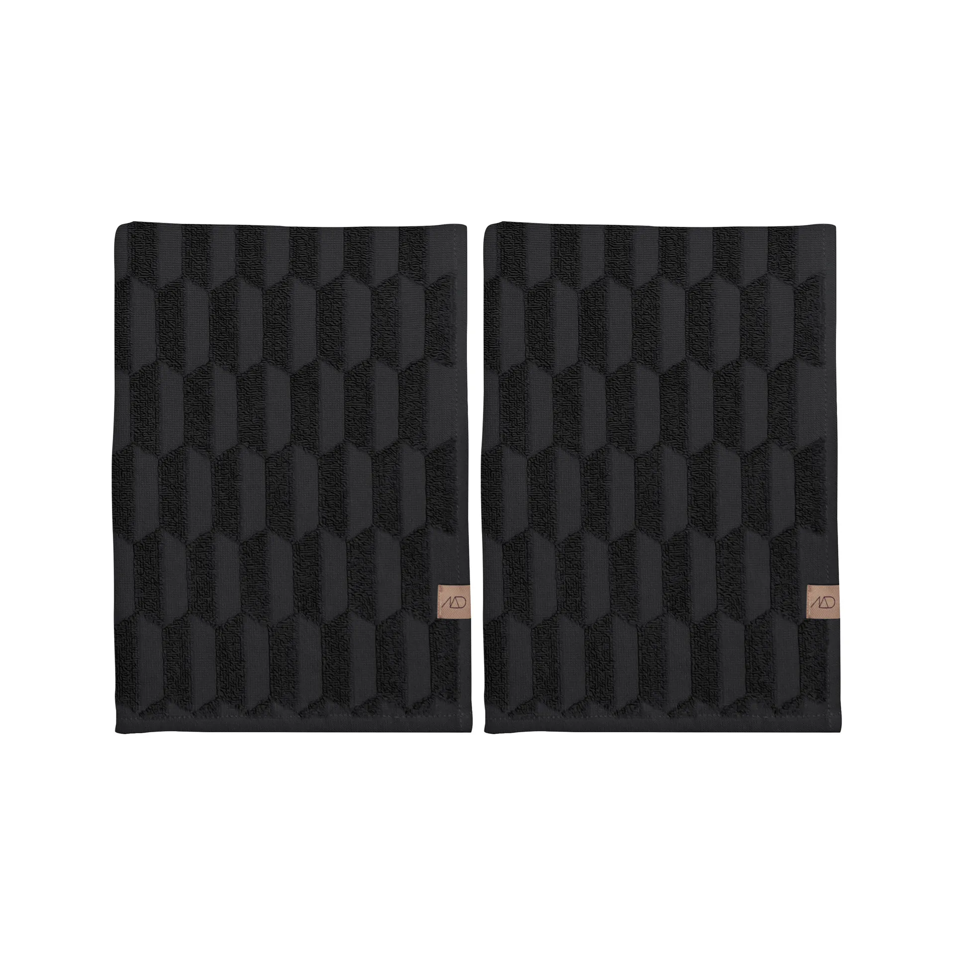 Geo gästhandduk 2-pack, Black Mette Ditmer