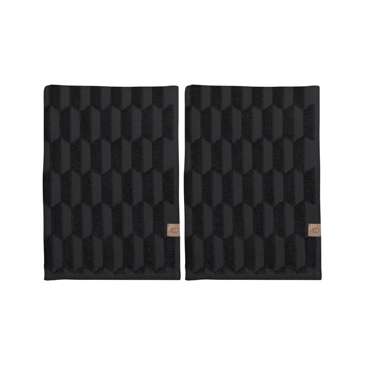 Geo gästhandduk 2-pack - Black - Mette Ditmer