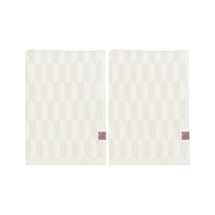 Geo gästhandduk 2-pack, Off white Mette Ditmer