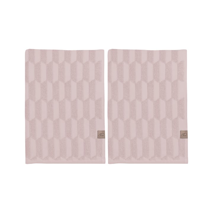 Geo gästhandduk 2-pack - Powder rose - Mette Ditmer