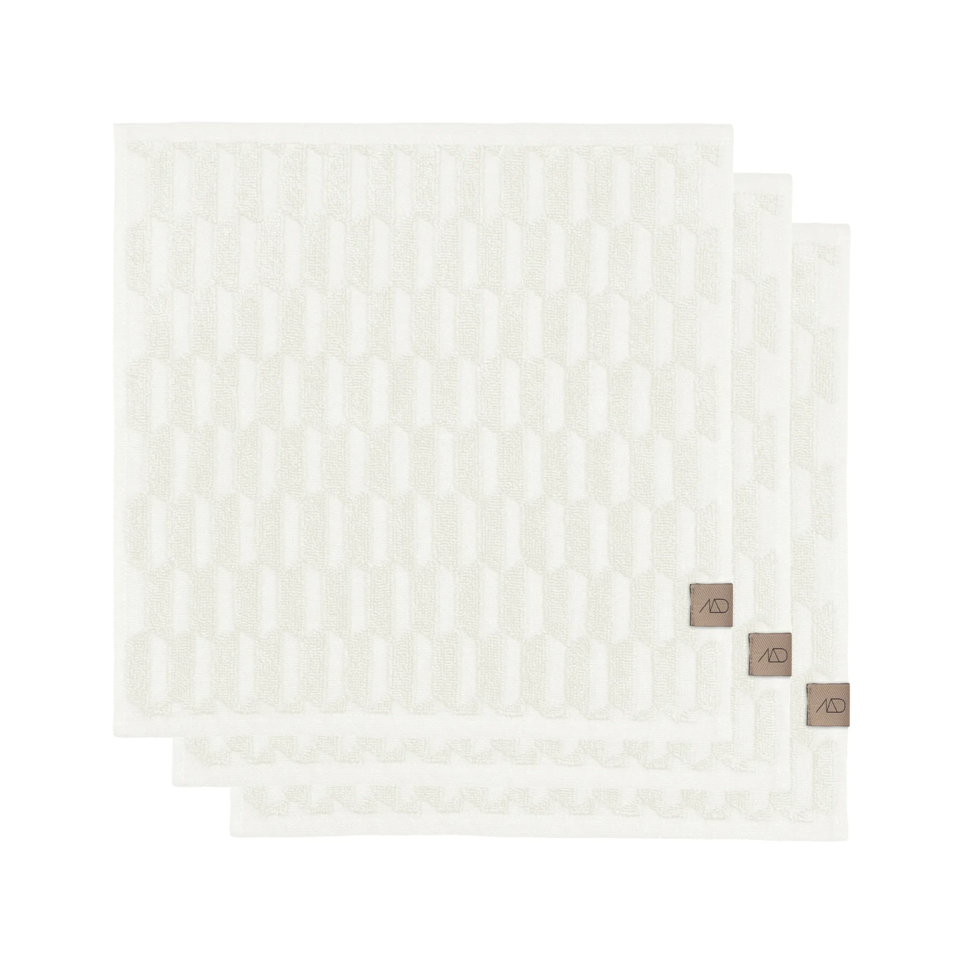 Geo handduk 30x30 cm 3-pack, Off white Mette Ditmer