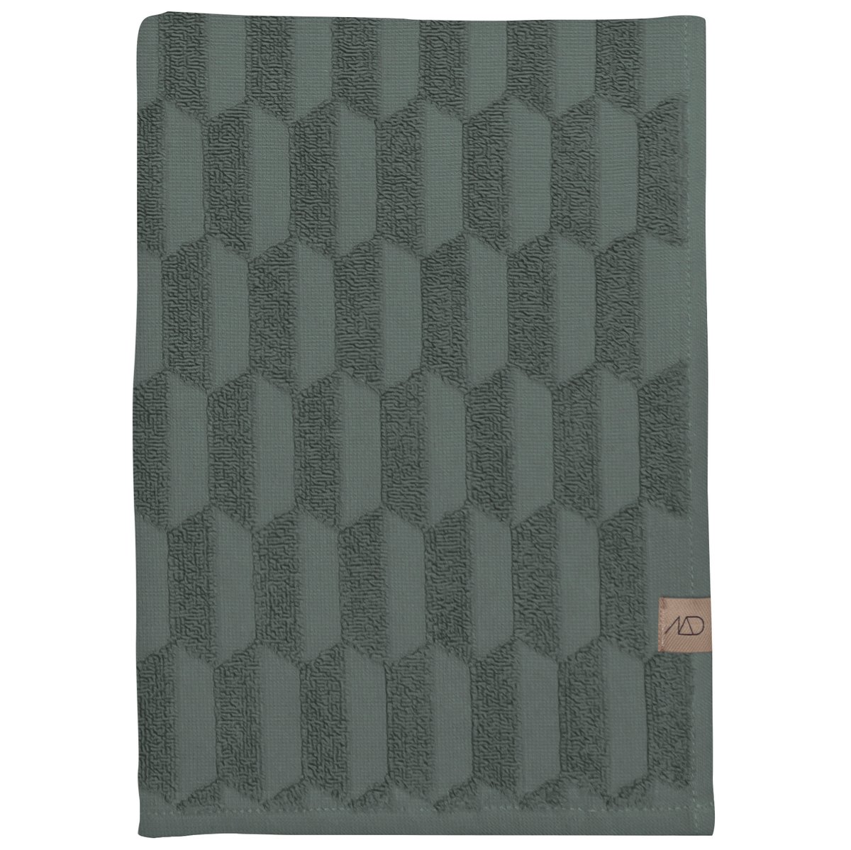 Mette Ditmer Geo handduk 50x95 cm Pine green | Skandinavisk Design | Handdukar | Grön