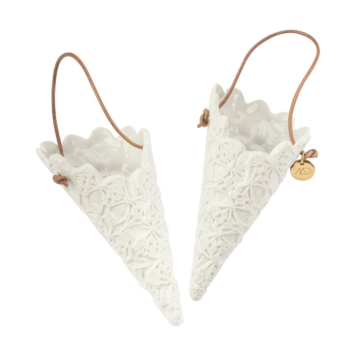 Mette Ditmer Lace julstrut 2-pack Off-white | Skandinavisk Design | Dekorationsdetaljer | Vit
