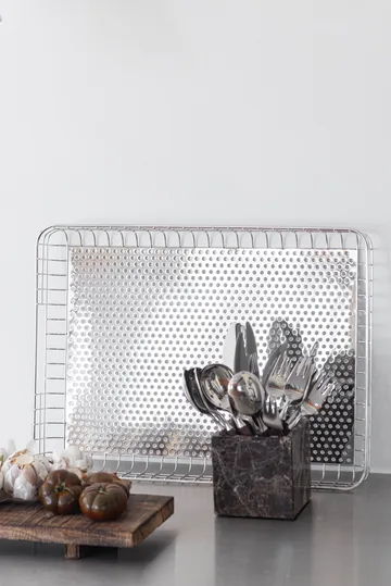 Lift serveringsbricka 33,5x45,5 cm - Chrome - Mette Ditmer