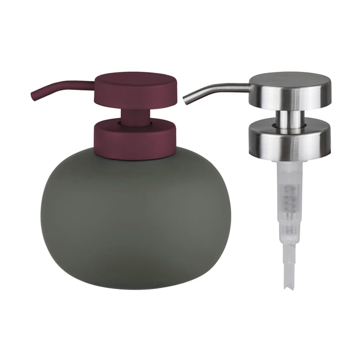 Lotus play tvålpump låg, inkl 2 pumphuvuden - Dark olive - Mette Ditmer