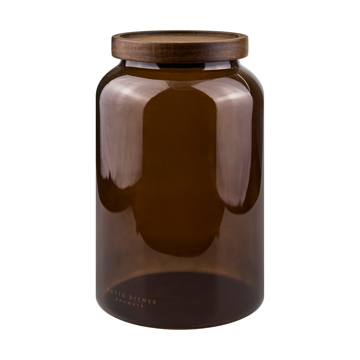 Mette Ditmer Luna burk med lock large 20 cm Brown | Skandinavisk Design | Boxar & Askar | Brun