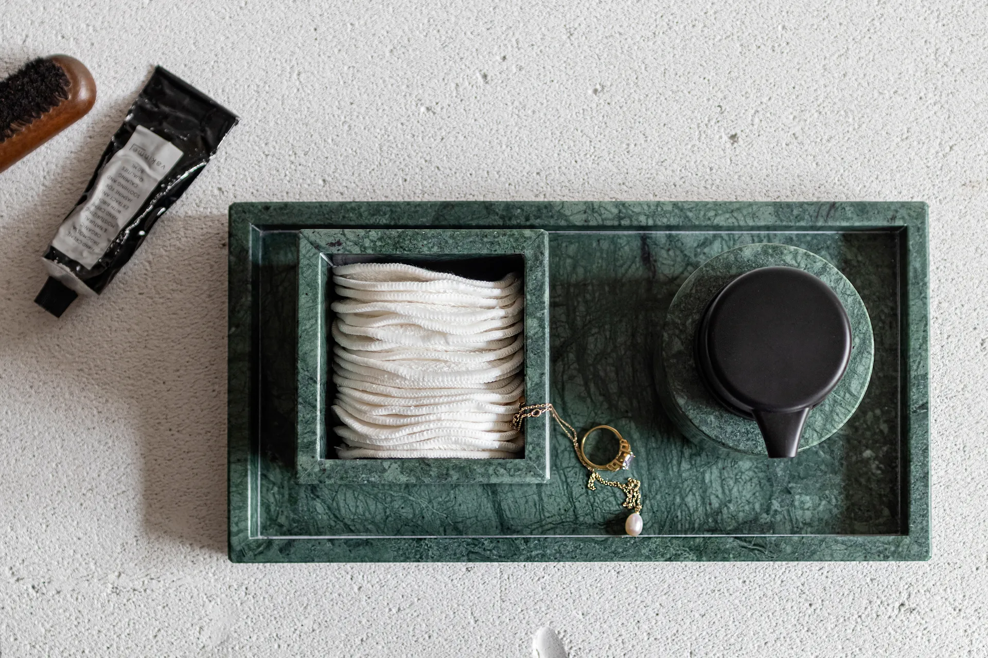 Marble kub 10x10 cm, Dark forest Mette Ditmer