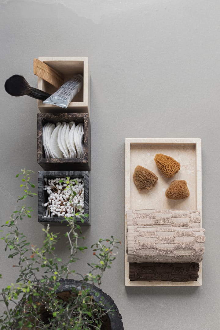 Marble kub 8,5x8,5 cm, Black-grey Mette Ditmer