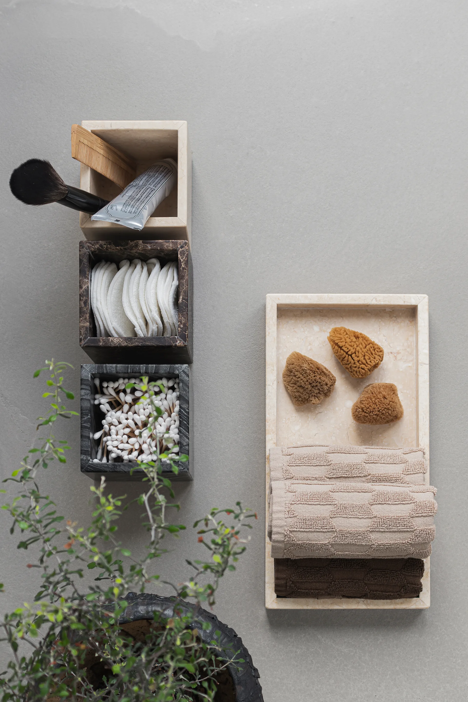 Marble kub 8,5x8,5 cm, Brown Mette Ditmer