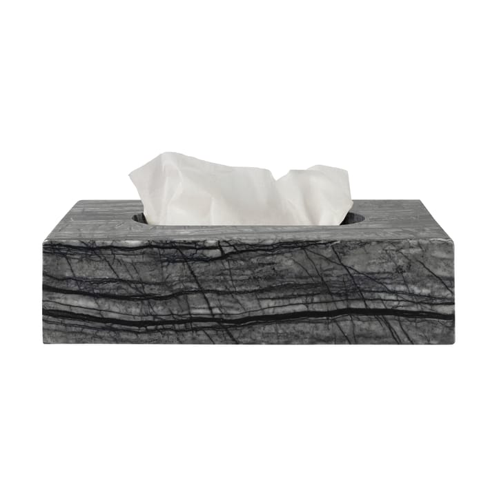 Marble näsdukslåda 14x25,5 cm - Svart-grå - Mette Ditmer