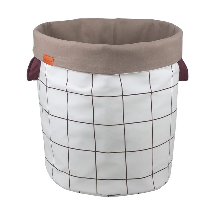 Mesh tvättkorg Ø40x50 cm - Brown-Off-white - Mette Ditmer