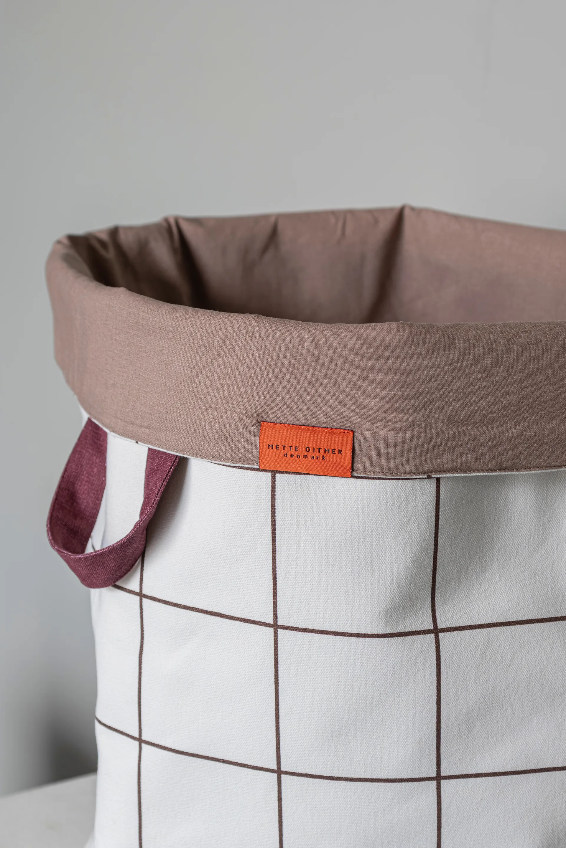 Mesh tvättkorg Ø40x50 cm, Brown-Off-white Mette Ditmer