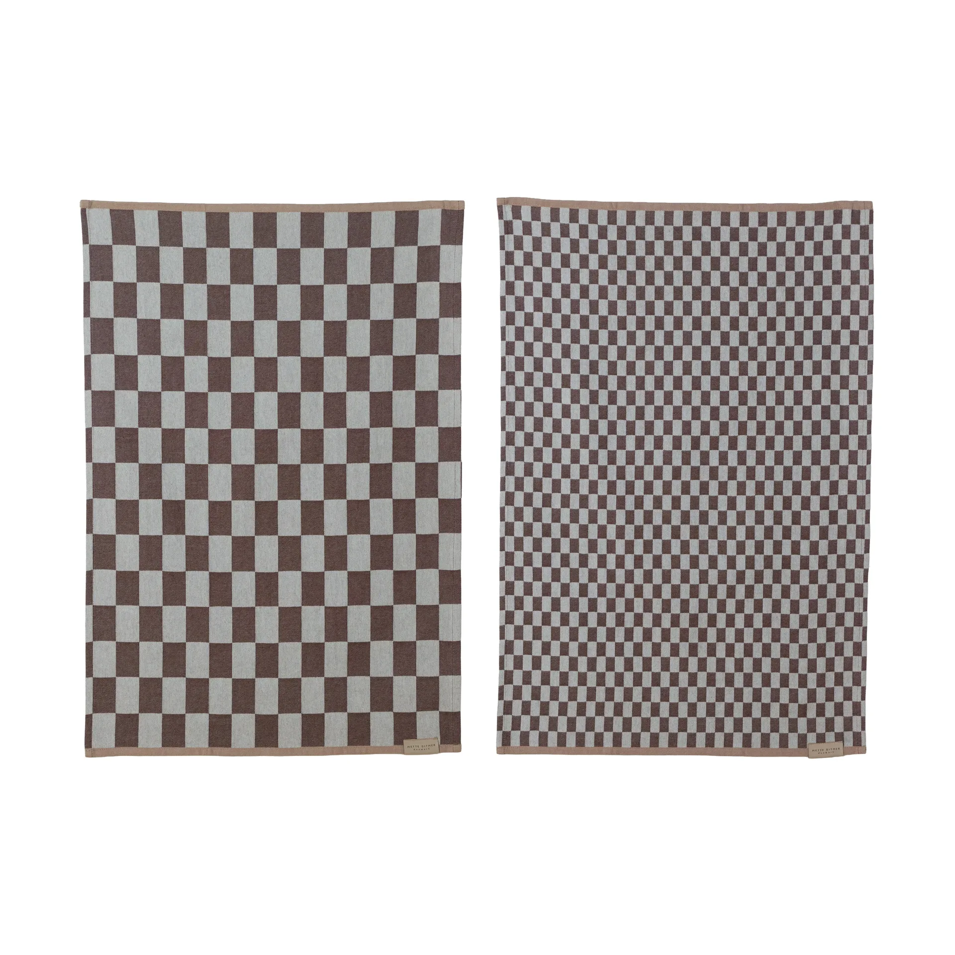 Mini-Max kökshandduk 2-pack, Brown (brun), 50x70 cm Mette Ditmer