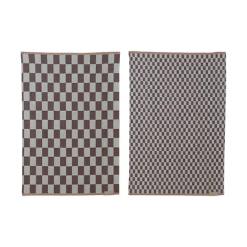 Mini-Max kökshandduk 2-pack - Brown (brun), 50x70 cm - Mette Ditmer